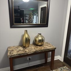 48 Inch Wide Marble/wood Foyer Table & More 