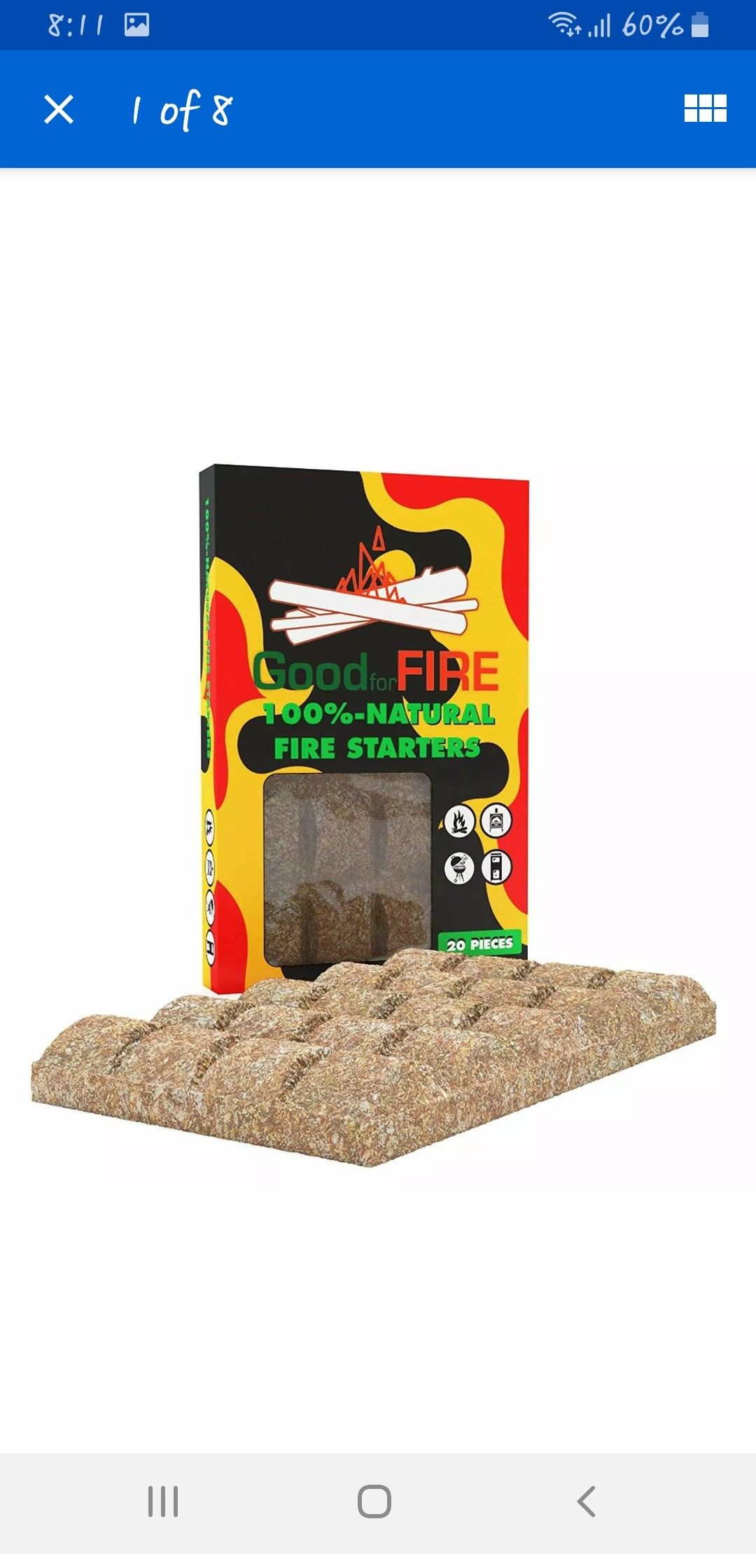 Fire Starters - Fire Starter Squares - Camp Fire Starter - BBQ Fire Starter - Fire Starters Fireplace - Best Fire Starter - Grill Fire Starters
