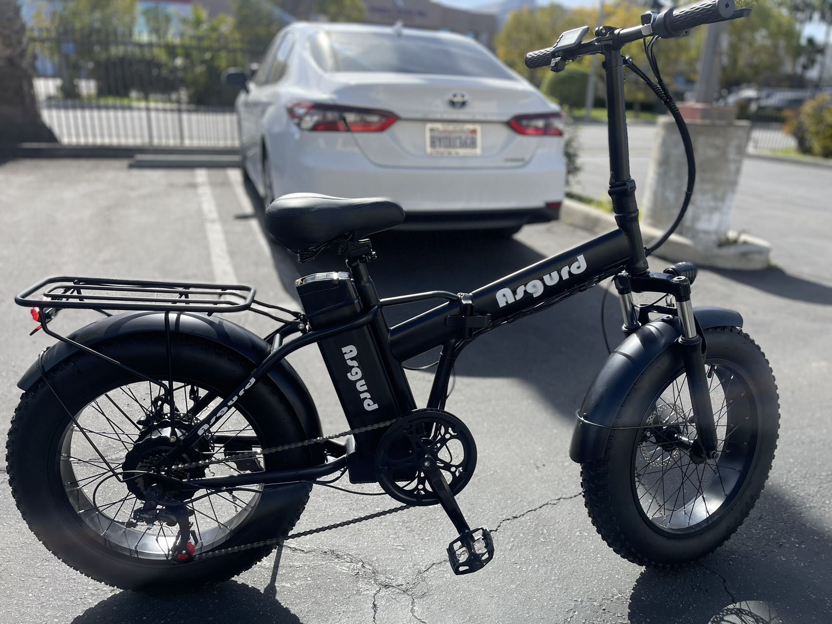 Asgurd Electric Bike Foldable 20" x 4.0 Fat Tire Electric Bicycle with 500W Motor, 48V 12AH Removable Battery and Dual Shock Absorber for Adults