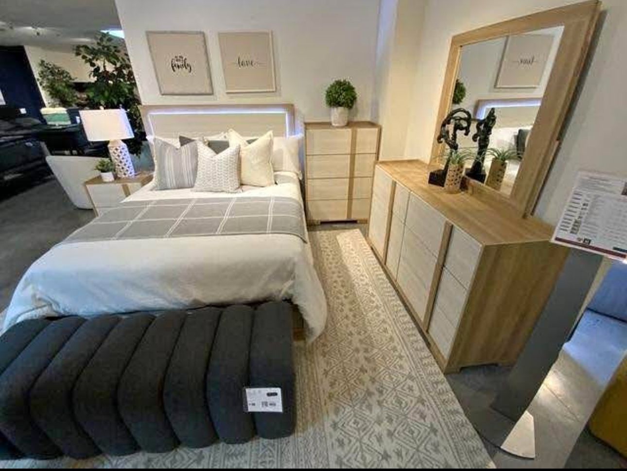 New Queen Bedroom Set In Box- Shop Now Pay Later 