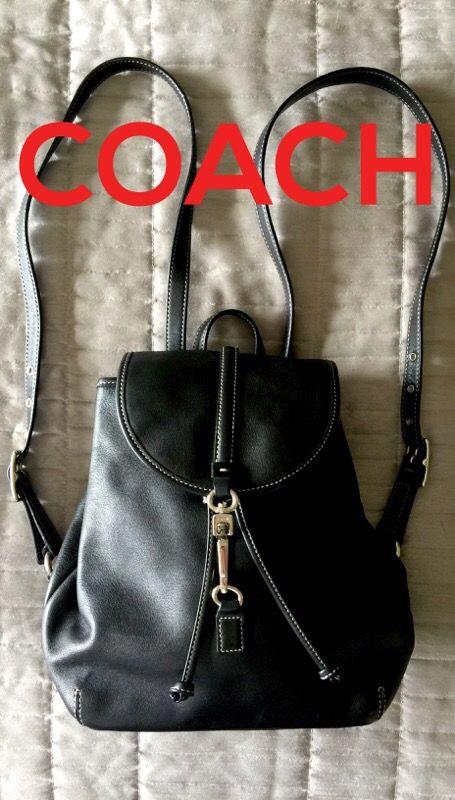 Coach Leather Backpack Purse #09368