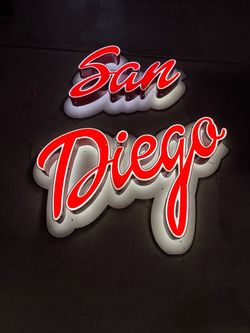 San Diego Illuminated Channel Letter Sign Bar Light