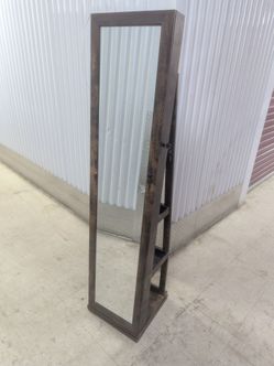 Modern glass mirror /jewelry holder