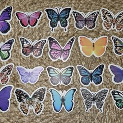 20 Butterfly Stickers 