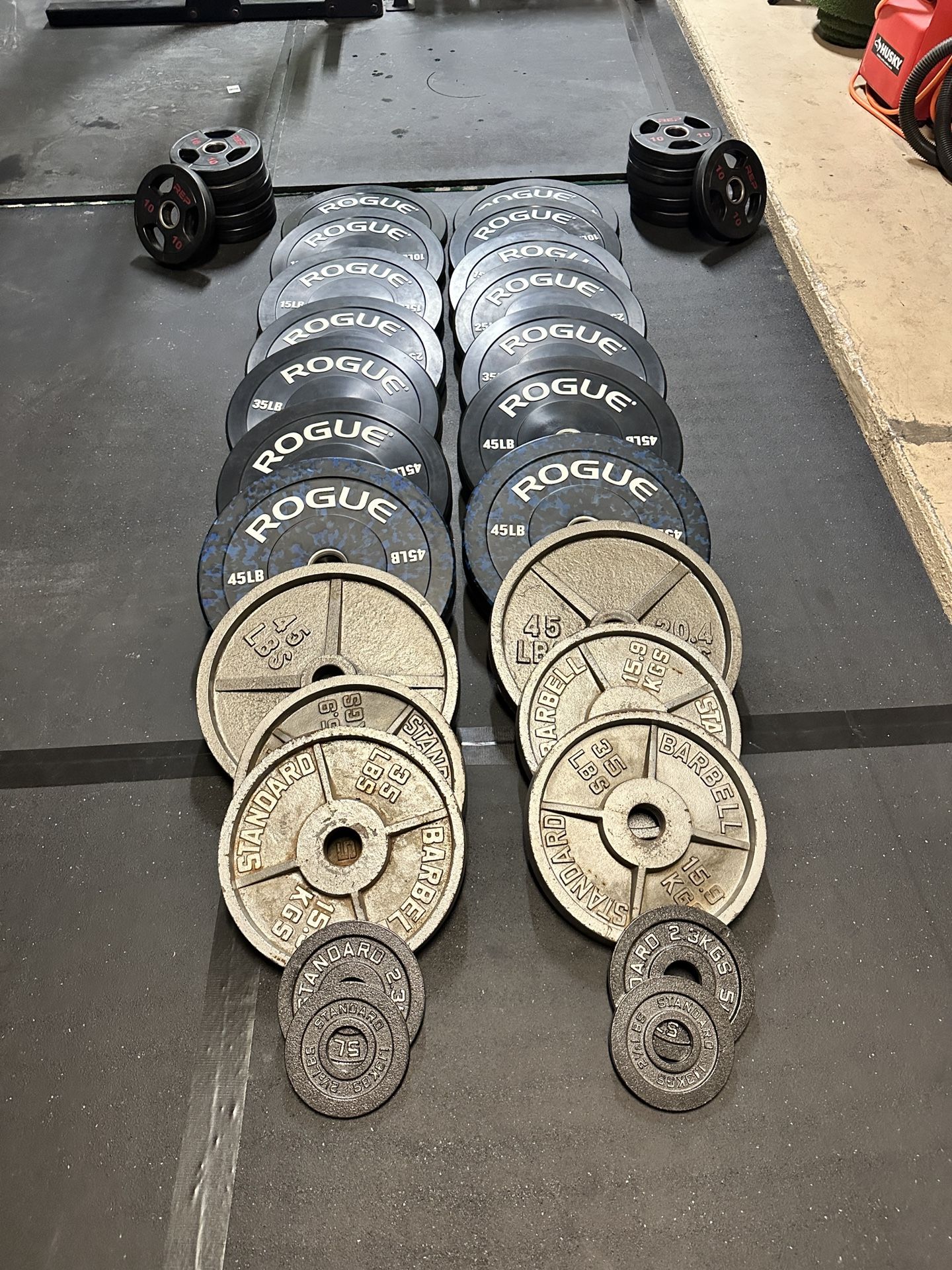 Rogue, REP & Steel Weight Plates – 735 LB Total