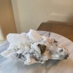 2.4 lbs (1107g) Geode with Pyrite Specimen Quartz Crystal