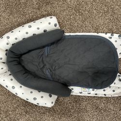Infant 2 In 1 Car Seat Head Support Insert Polka Dot Travel Bug