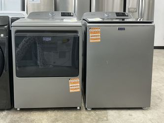MAYTAG 5.3 cu. ft. Extra Power Washer w/Impeller, Extra Power 7.4 cu. ft. Vented Electric Dryer 