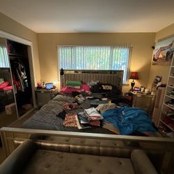 Silver Bed Frame  King