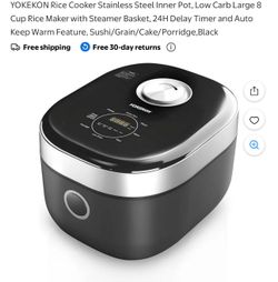 YOKEKON Rice Cooker Stainless Steel