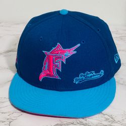 Florida Marlins Pink Teal Snapback Hat Cap MLB New