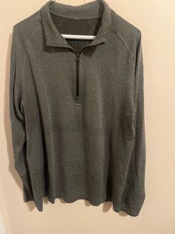 LULULEMON Gray Quarter-Zip Pullover Sweatshirt