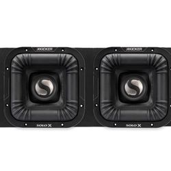 FORD F150 CHEVY SILVERADO GMC SIERRA Ported Box 2 Kicker Solo X 8” Subwoofers 