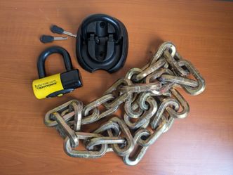 Chain, Lock and ground Anchor