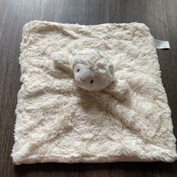 KellyToy Baby Lovey Plush Lamb Sheep Security Blanket Cream Ivory Rattles