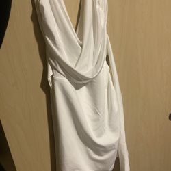 Backless White Mini Dress 