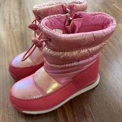 Little Girls Wonder Nation pink Snow Boots Size 12 