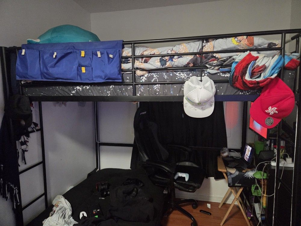 Full-size Loft Bed Frame - Black