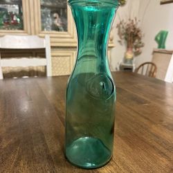 Vintage Aqua Blue Green Bottle Decanter Water