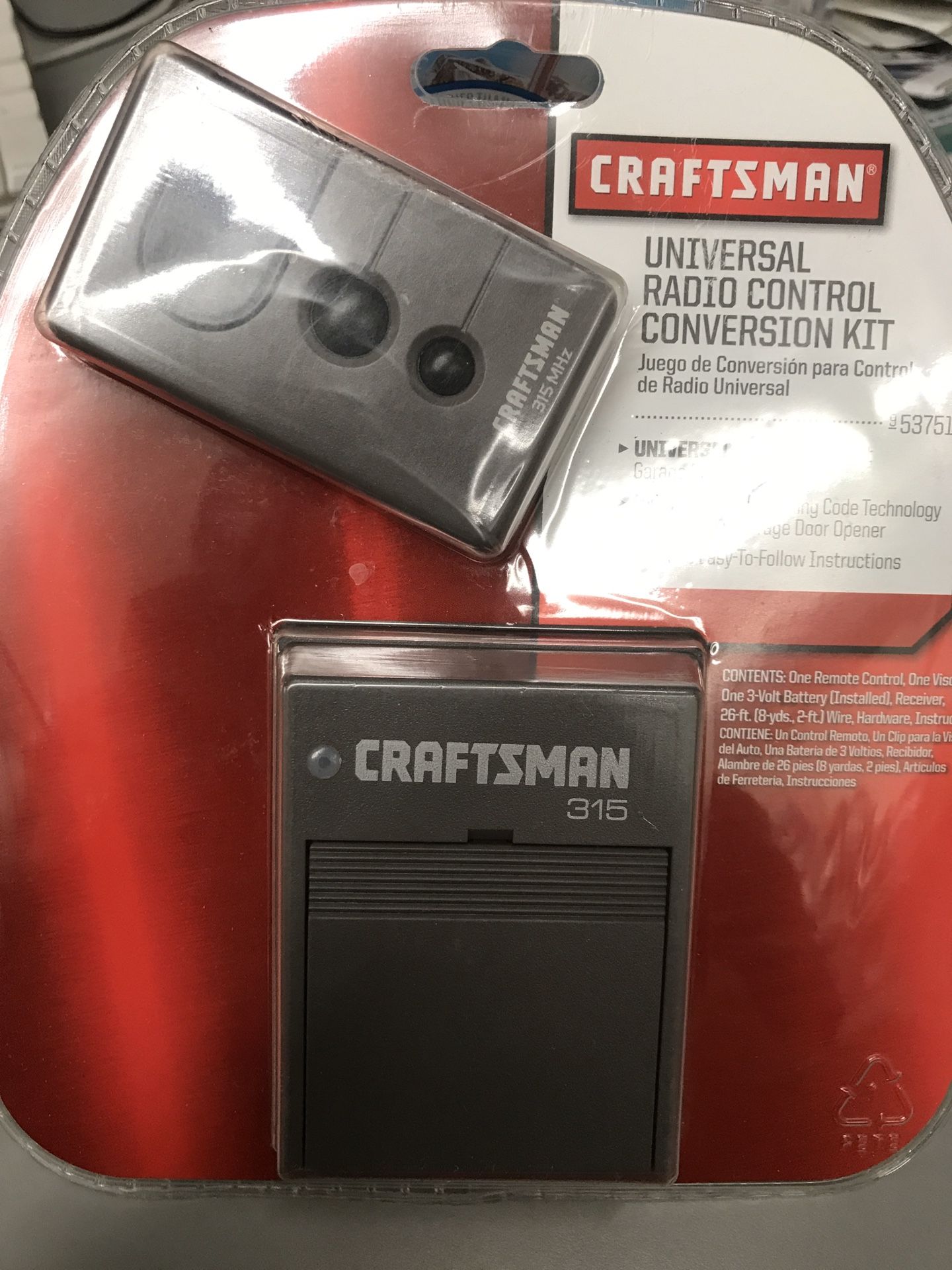 Craftsman 9-53751 Remote Control 315 Mhz 3 Function Garage Door Security