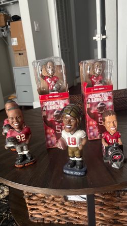 Tampa Bay Buccaneers Bobbleheads - Derrick Brooks, Mike Alstott, Keyshawn Johnson