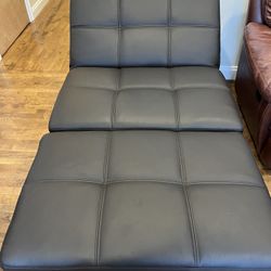 CoddleMe Toggle - Leather Reclining Chair And Ottoman