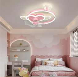 Butterfly Ceiling Fan with Light Pink Ceiling Fan with Light for Girls Room