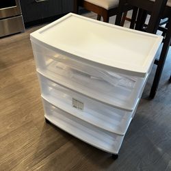 Wide 3-drawers Storage Cart