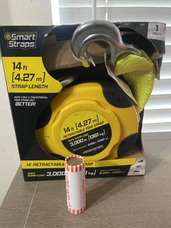 SmartStraps 2-in x 14-ft Retractable Tow Strap Tie Down 9000-Ib Break Strength