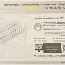 White Junior Twin Size Bed Frame (20 obo)