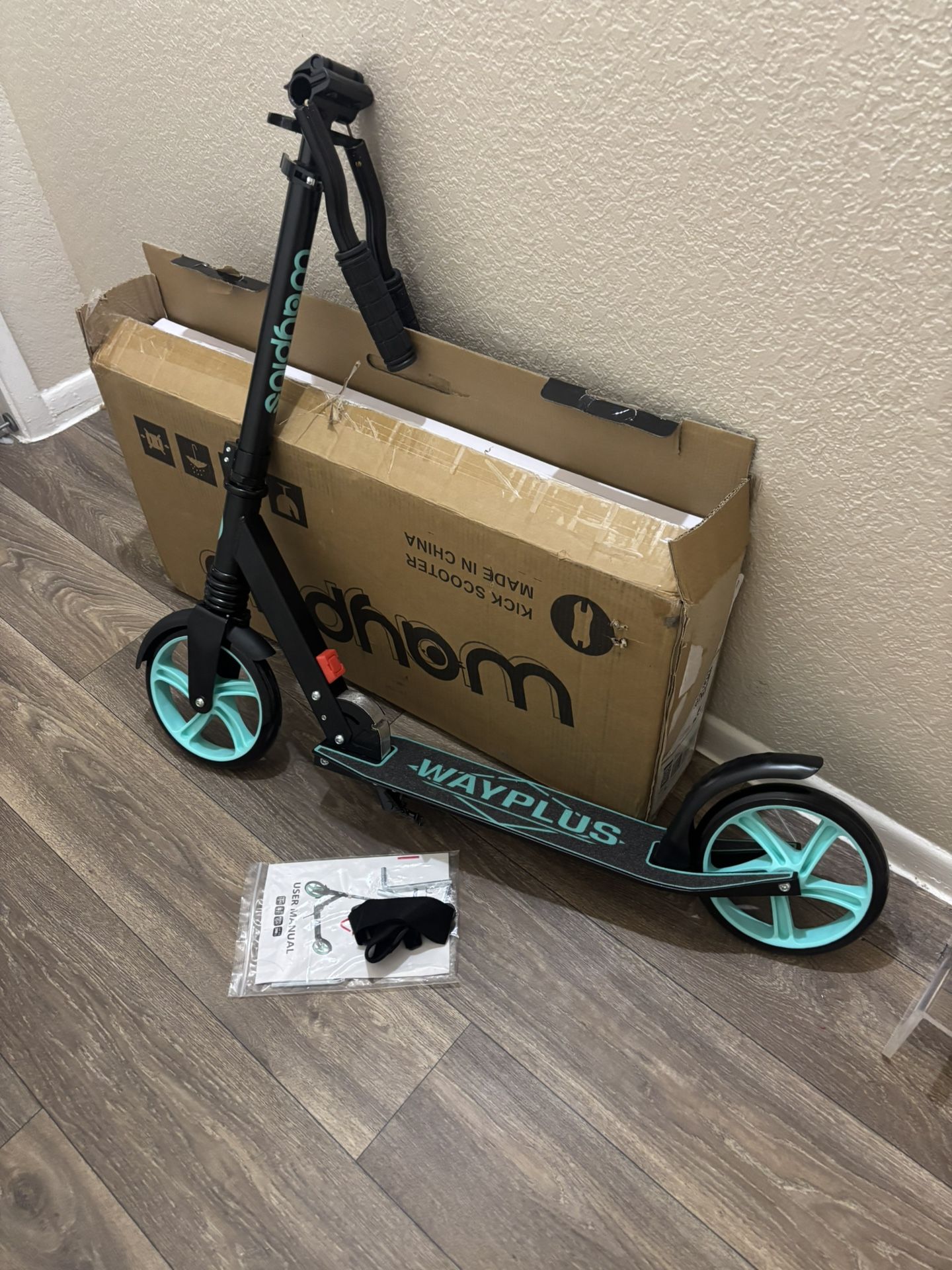 Kick Scooter for Ages 6+, Kid, Teens & Adults. Max Load 240 LBS. Foldable, Lightweight, 8IN Big Wheels for Kids, Teen and Adults, 4 Adjustable Levels.