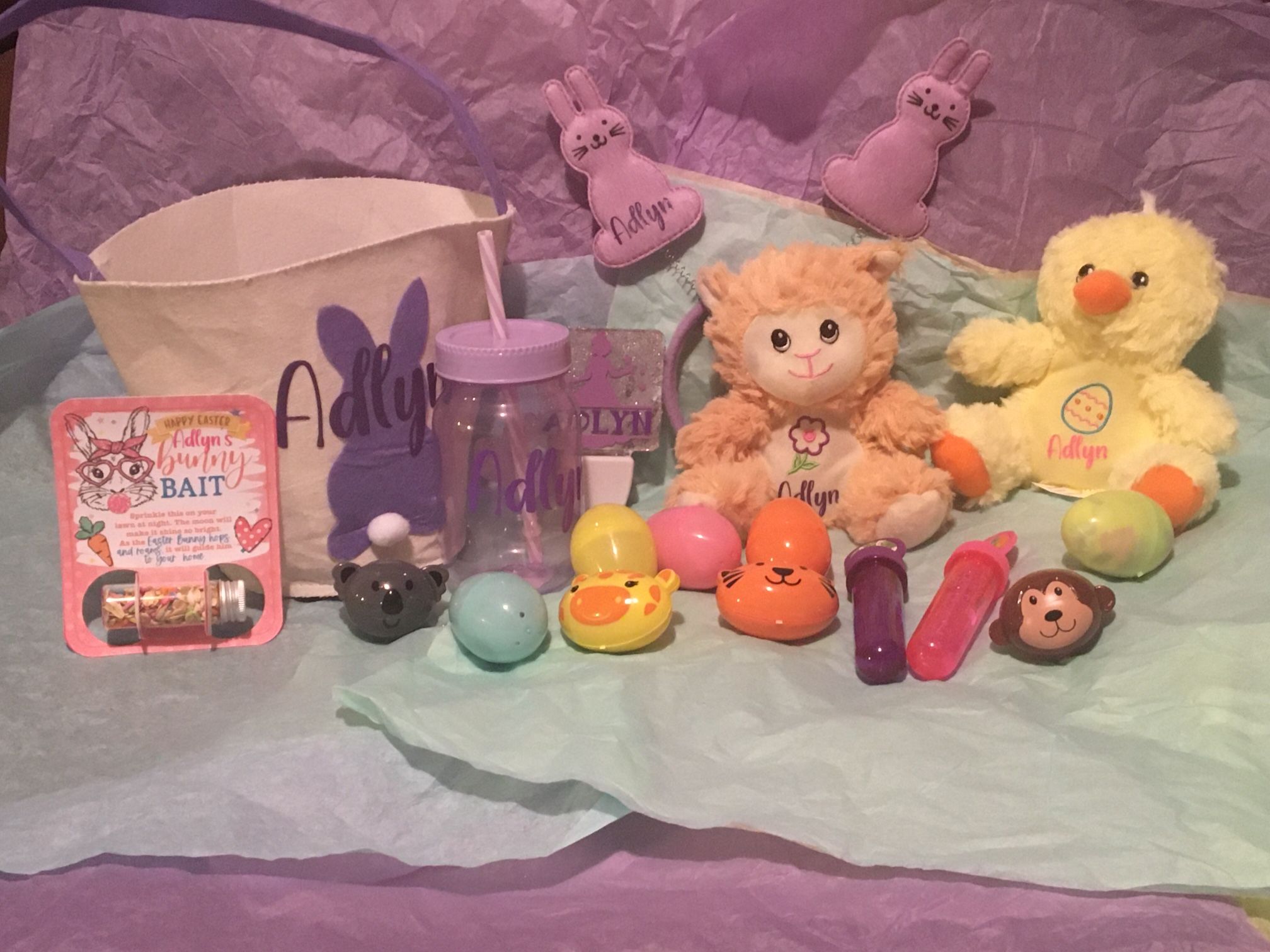 Personalized Easter Basket Filled With Personalized Items!