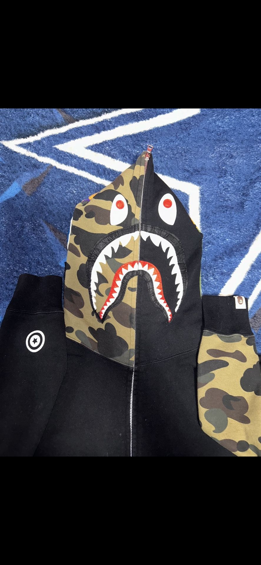 BAPE Camo Shark full zip hoodie