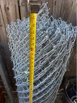 Chain link fence.