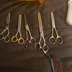 5 Pairs  of  Dog Grooming Thinning Shears 