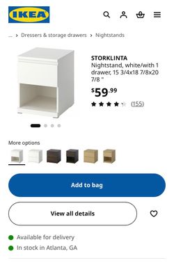 White IKEA nightstand