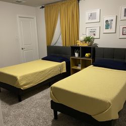 2 Twin bed Bed frames And mattresses For Sale