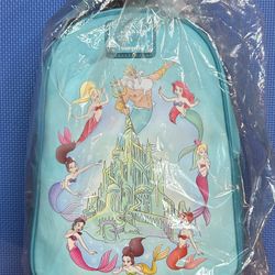 LOUNGEFLY EXCLUSIVE DISNEY THE LITTLE MERMAID ARIEL & FAMILY W/CASTLE MINI BACKPACK - NWTs  Limited Edition of 750 Size: