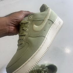 Nike Air Force 1 Low Canvas Pack - size 12.5 Dusty Olive 