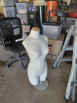 Female Mannequin Torso Dress Form with Metal Stand