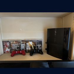 PS3 PlayStation Console, 32” Samsung Hdtv, 2 Controllers, 5 Games 