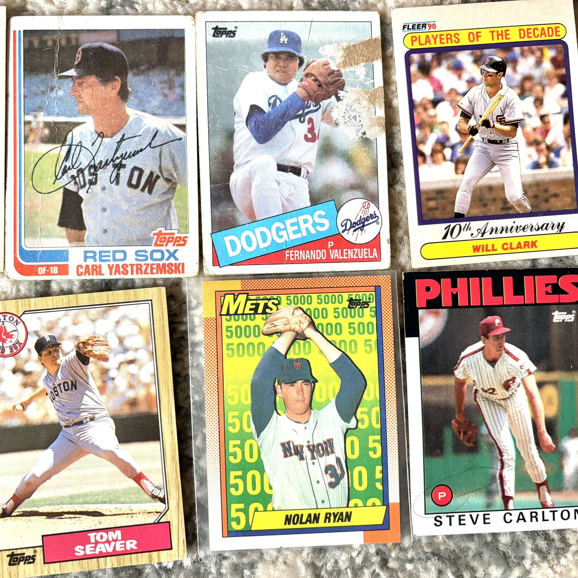 Vintage Baseball Football Basketball Cards And Child, Baseball Gloves And Aluminum Bats 31/30 Inches And Baseballs Weight And Bat Bag
