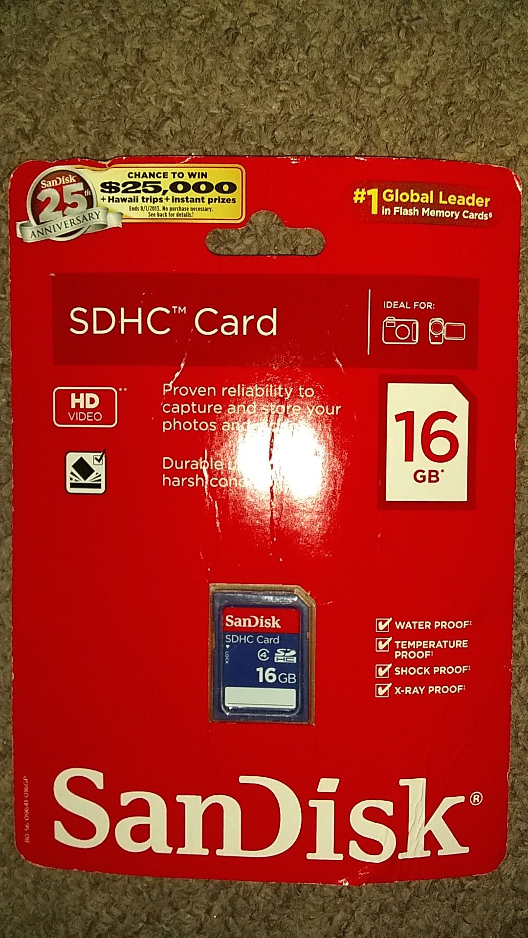 New 16 GB memory card