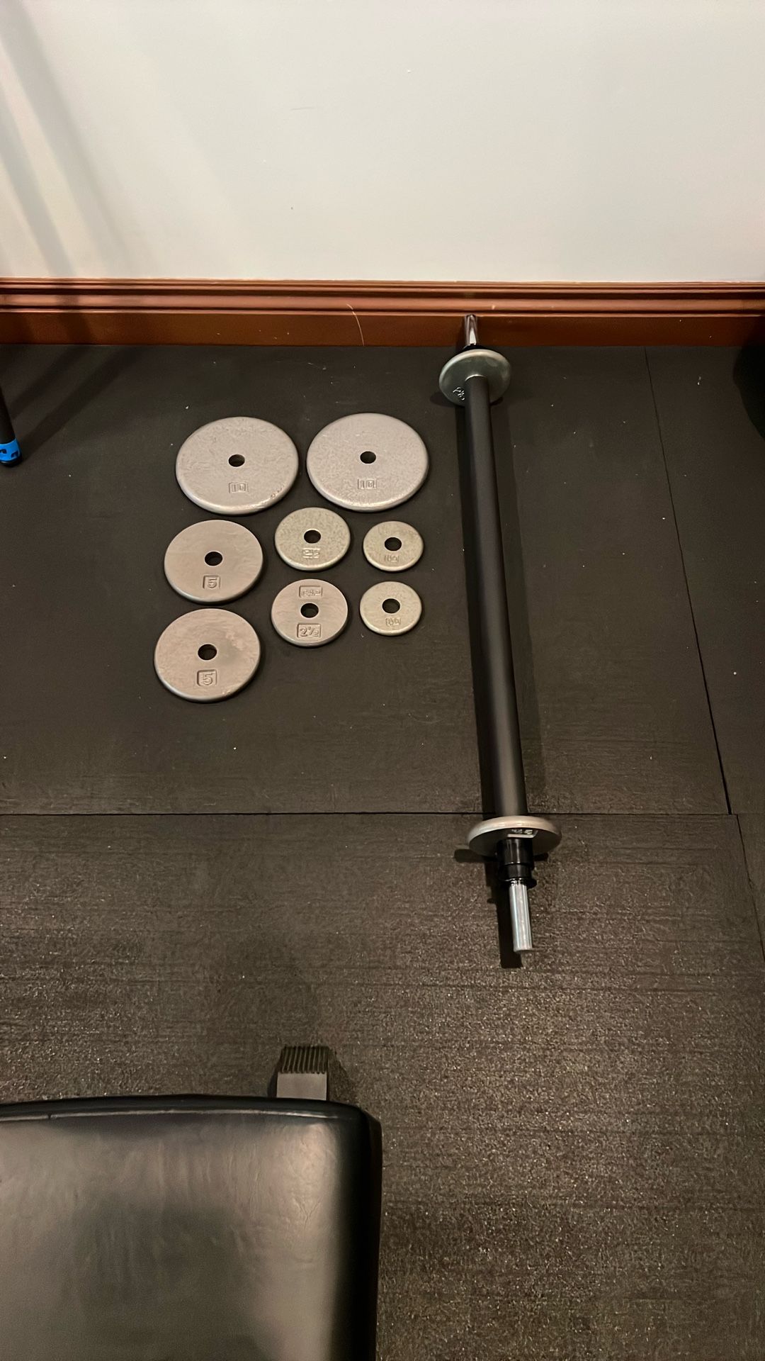 Weight Bar with 42.5lbs of Weights