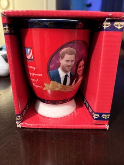 Prince Harry and Meghan Royal Engagement & Marriage Mug Red