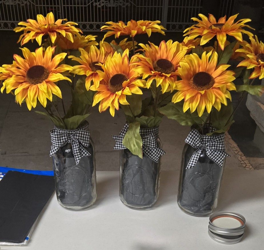 Checkered & Sunflower Baby Shower Decorations