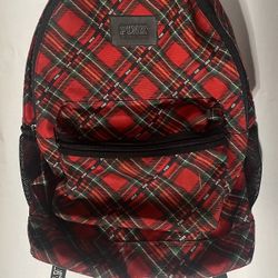 Victoria's Secret Pink Campus Backpack - RED PLAID