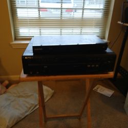 three disc karaoke and a Blu-ray player