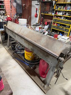 Sheet metal shop equipment.