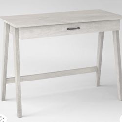 White Wash Wood Desk 